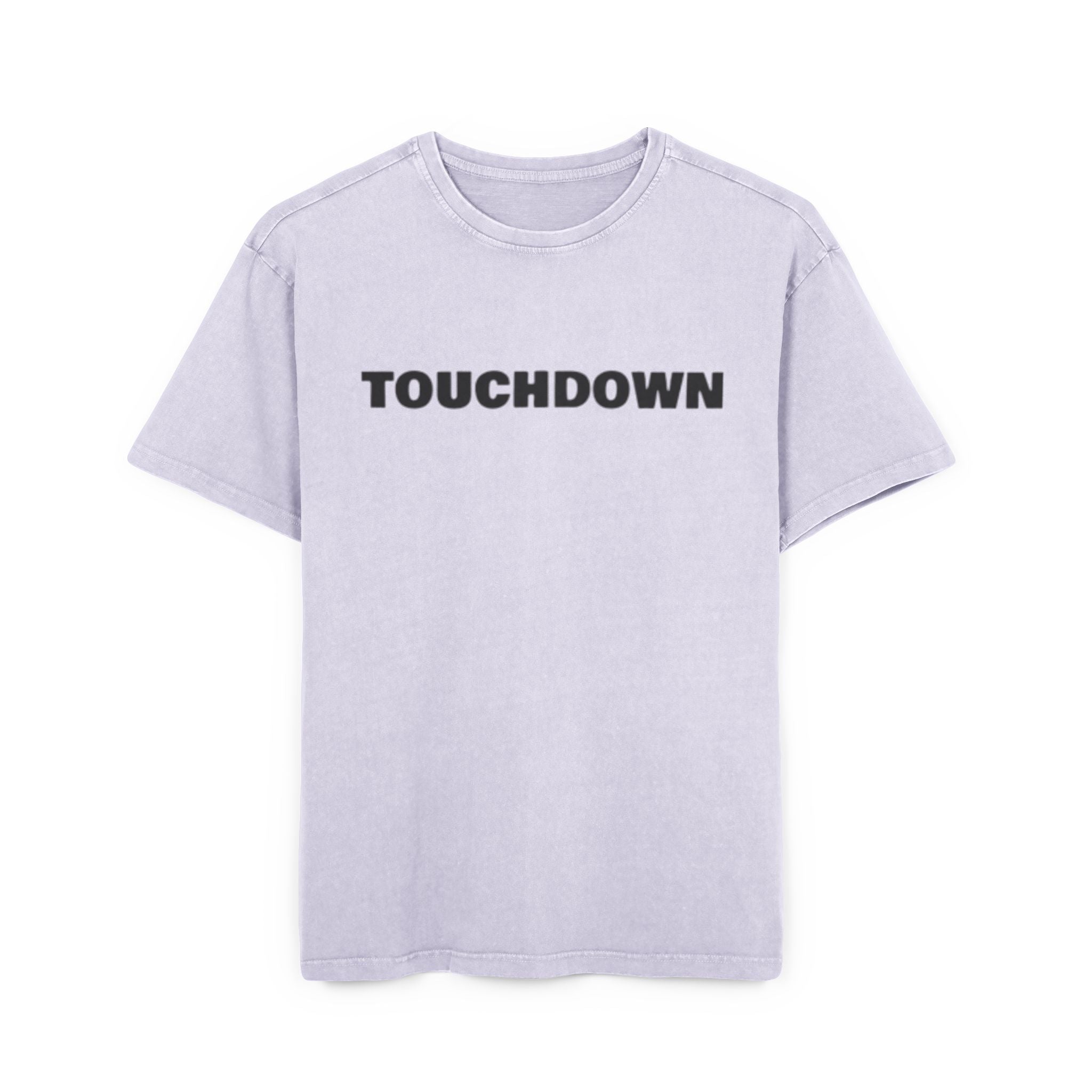 Men's Acid Washed Oversized Tee, Touchdown Graphic Shirt, Casual Style Tee, Gifts for Football Fans, Streetwear Essential