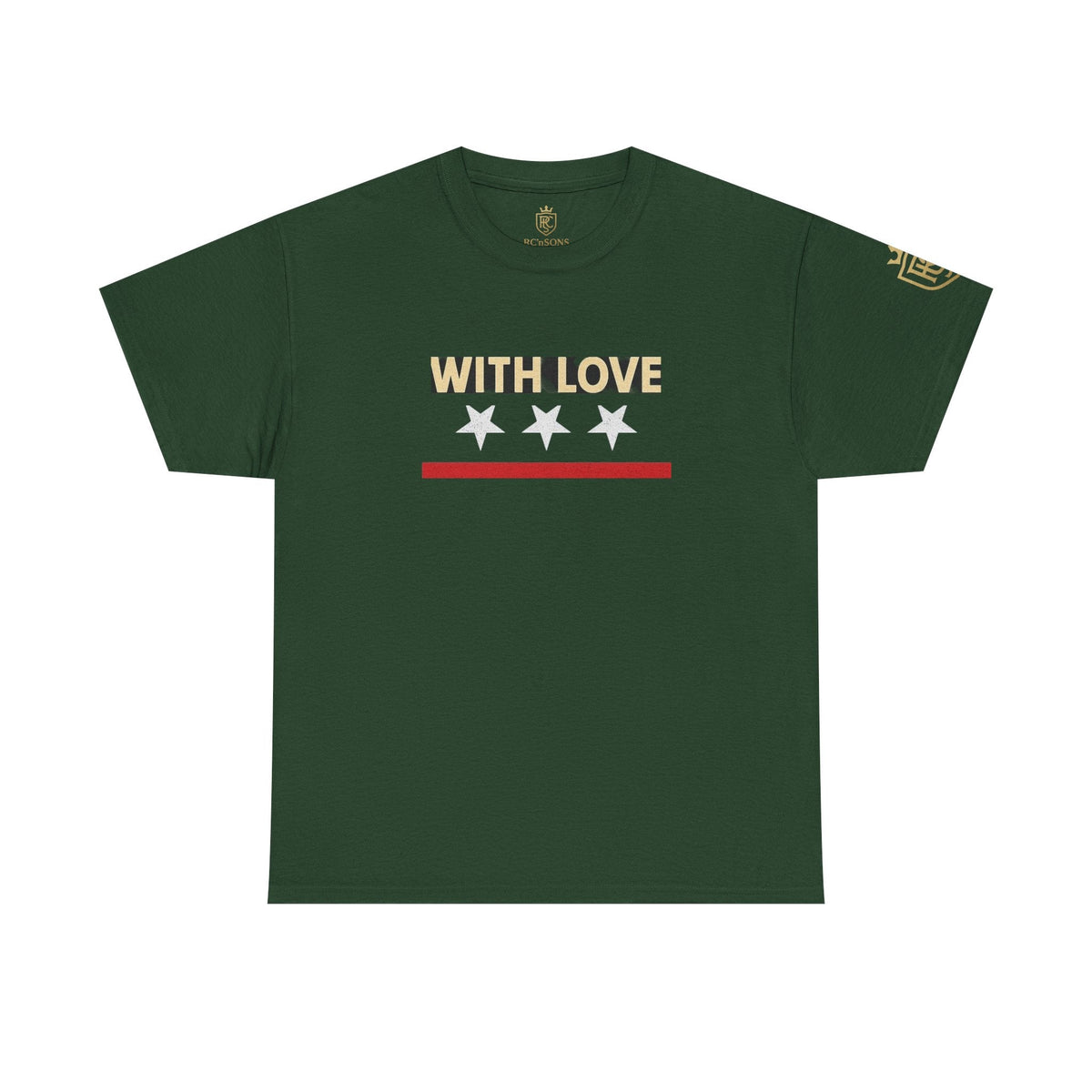 Stylish Unisex Heavy Cotton Tee - 'With Love' Statement Shirt, Casual Wear, Gift for Her, Gift for Him, Everyday Comfort Printify