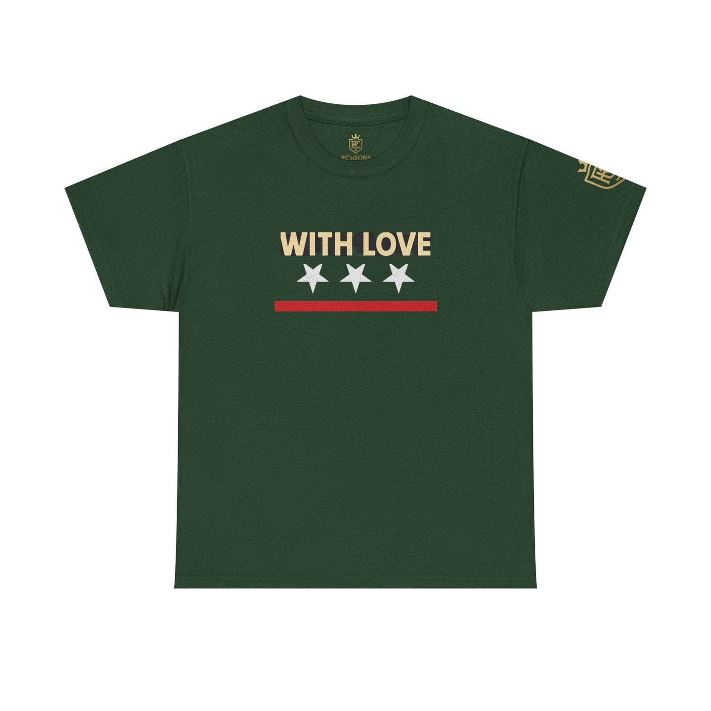 Stylish Unisex Heavy Cotton Tee - 'With Love' Statement Shirt, Casual Wear, Gift for Her, Gift for Him, Everyday Comfort Printify