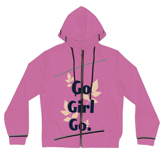 Women’s Full-Zip Hoodie ' Go Girl Go' Design