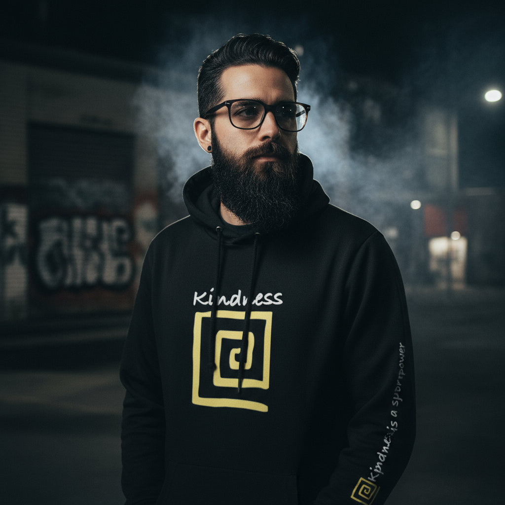 Chic Unisex Hooded Long Sleeve Tee, Trend Pullover Printify