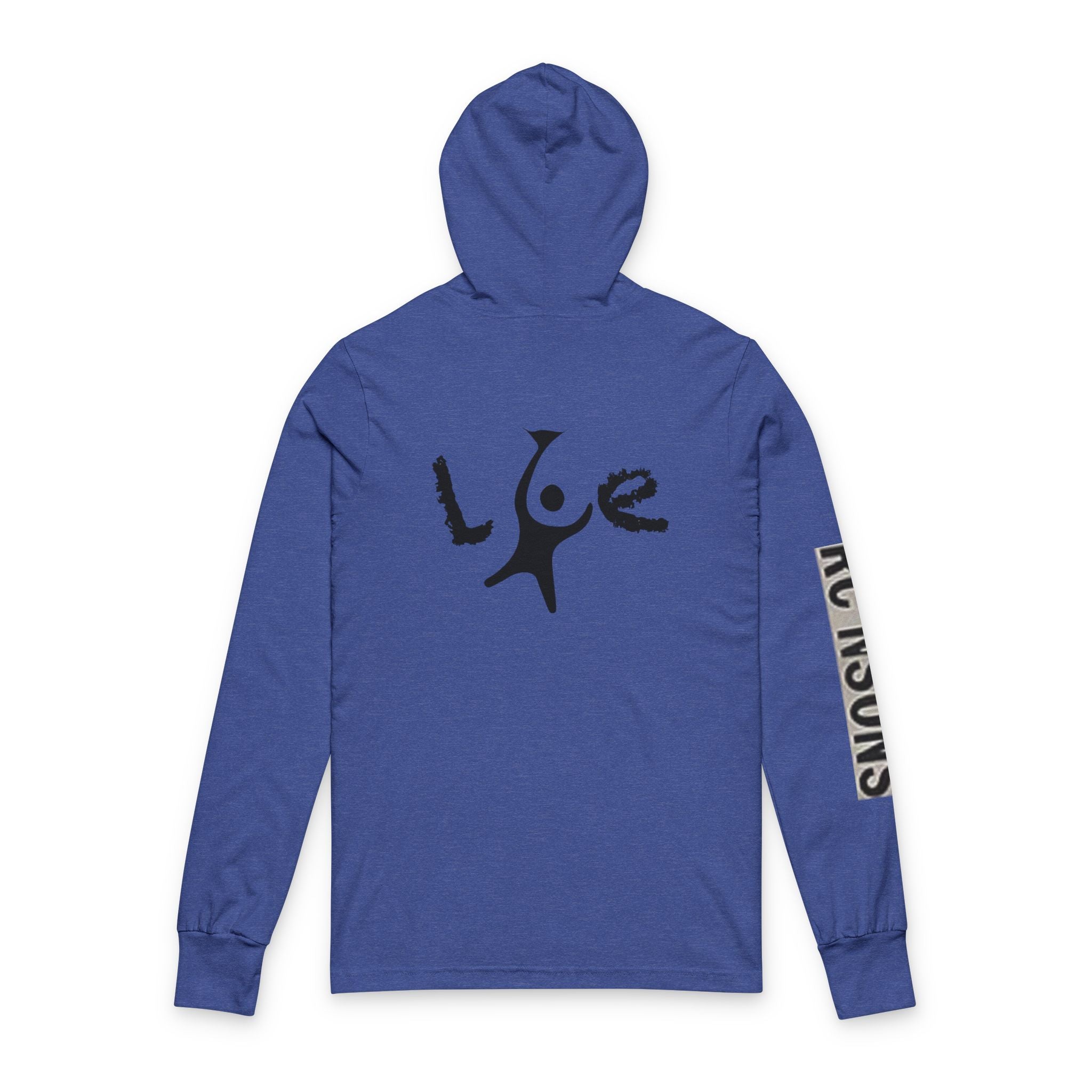 Unisex Love Graphic Hooded Long Sleeve Tee, Casual Hoodie, Gift for Him/Her, Everyday Wear, Outdoor Activities, Winter Layer Printify