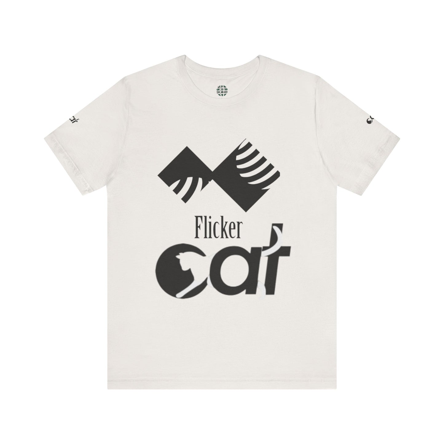Flicker Cat Graphic Tee - Unisex Jersey Short Sleeve T-Shirt for Cat Lovers