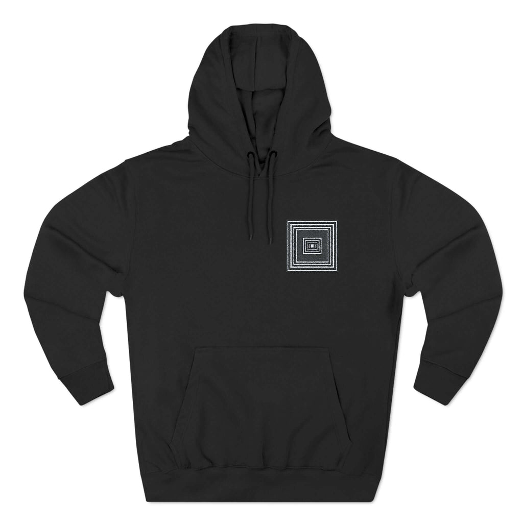 Fleece Hoodie with Quadrat Embroidery