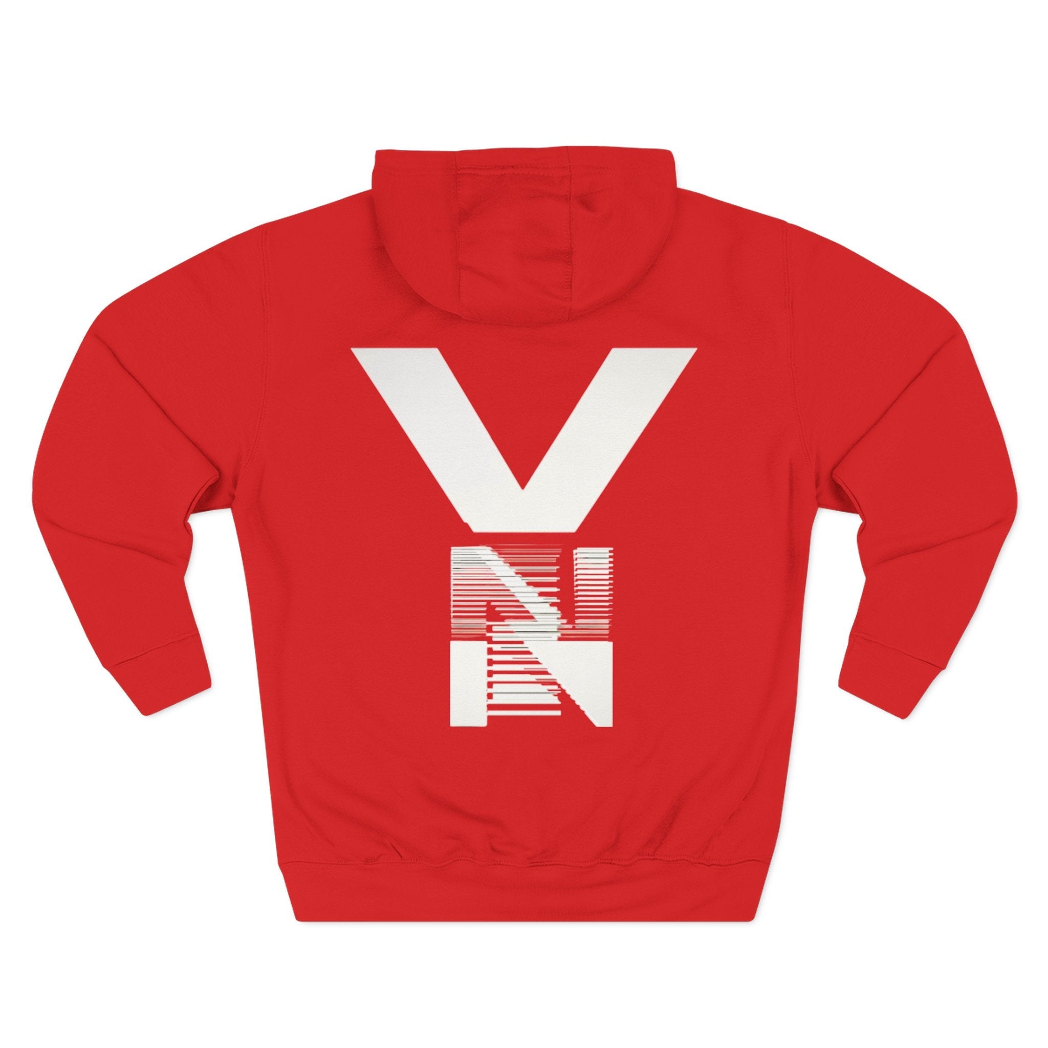 Stylish Three-Panel Fleece Hoodie Printify