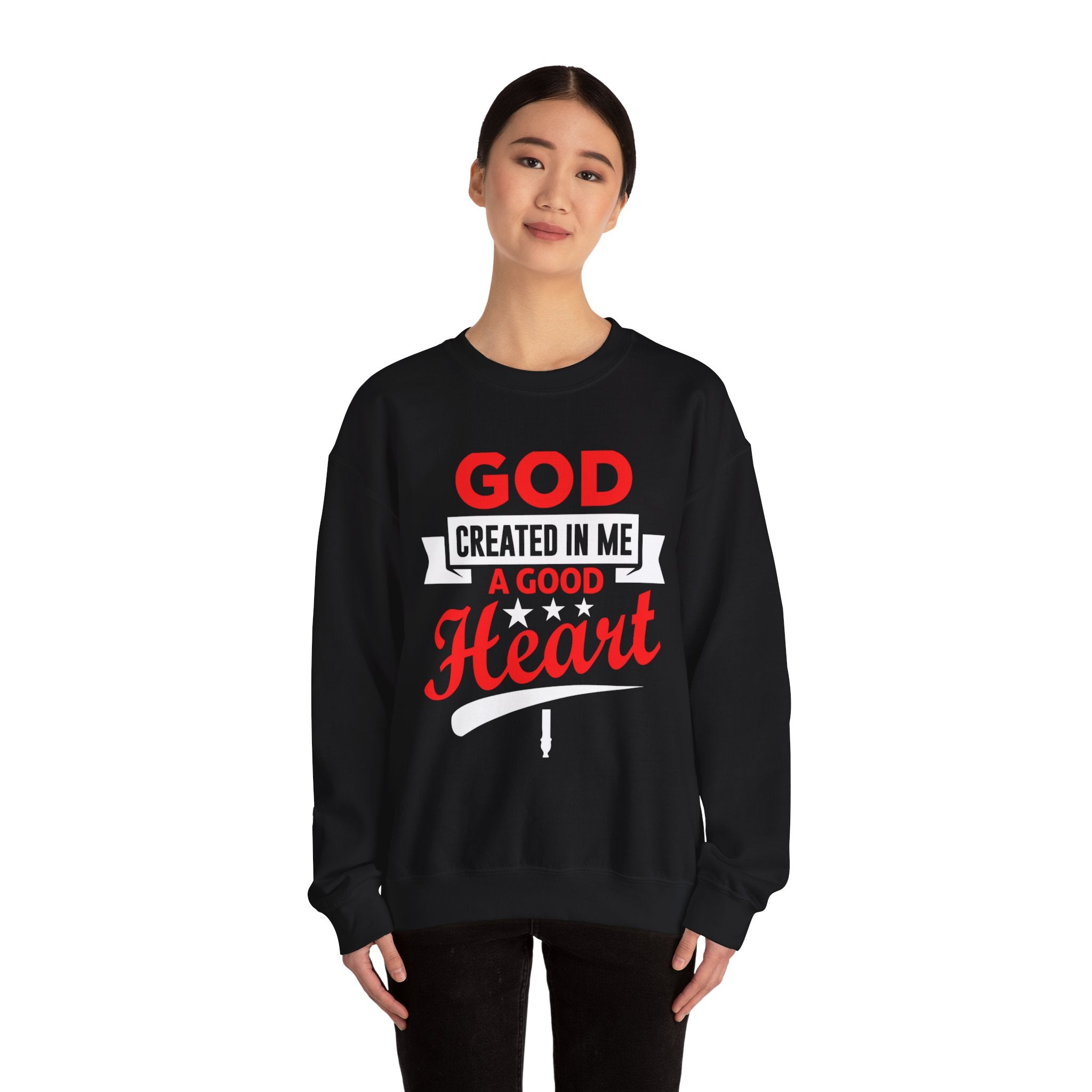 Dieu a créé en moi un sweat-shirt unisexe au bon cœur 