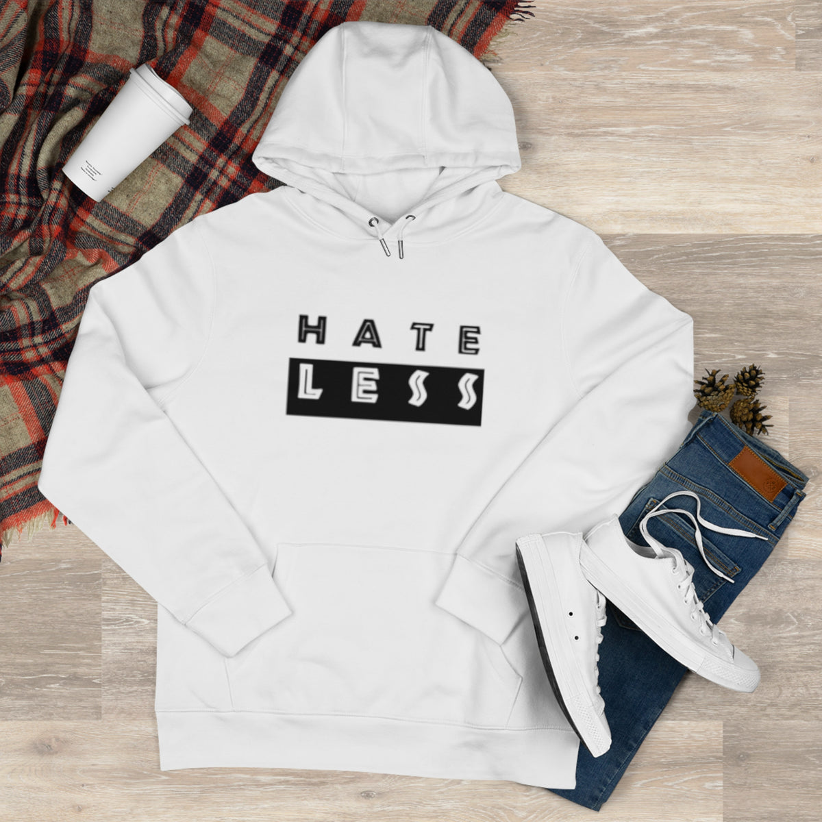 King Hate Less Hooded Sweatshirt - Promote Positivity and Kindness