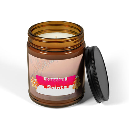 Passion Saints Scented Soy Candle (Multi-Size, Amber Jar)