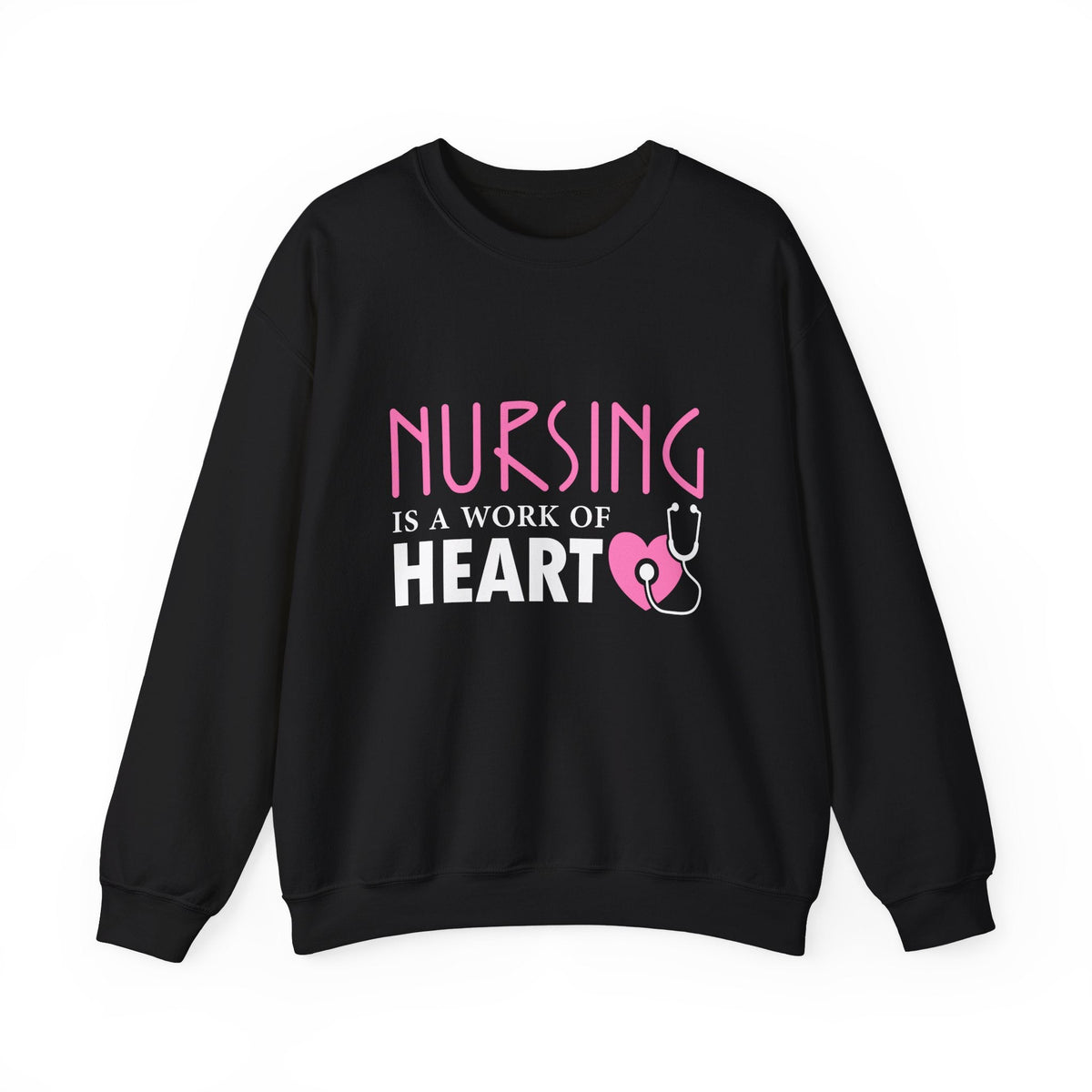 Nursing Is A Work Of Heart Unisex Sweatshirt Printify