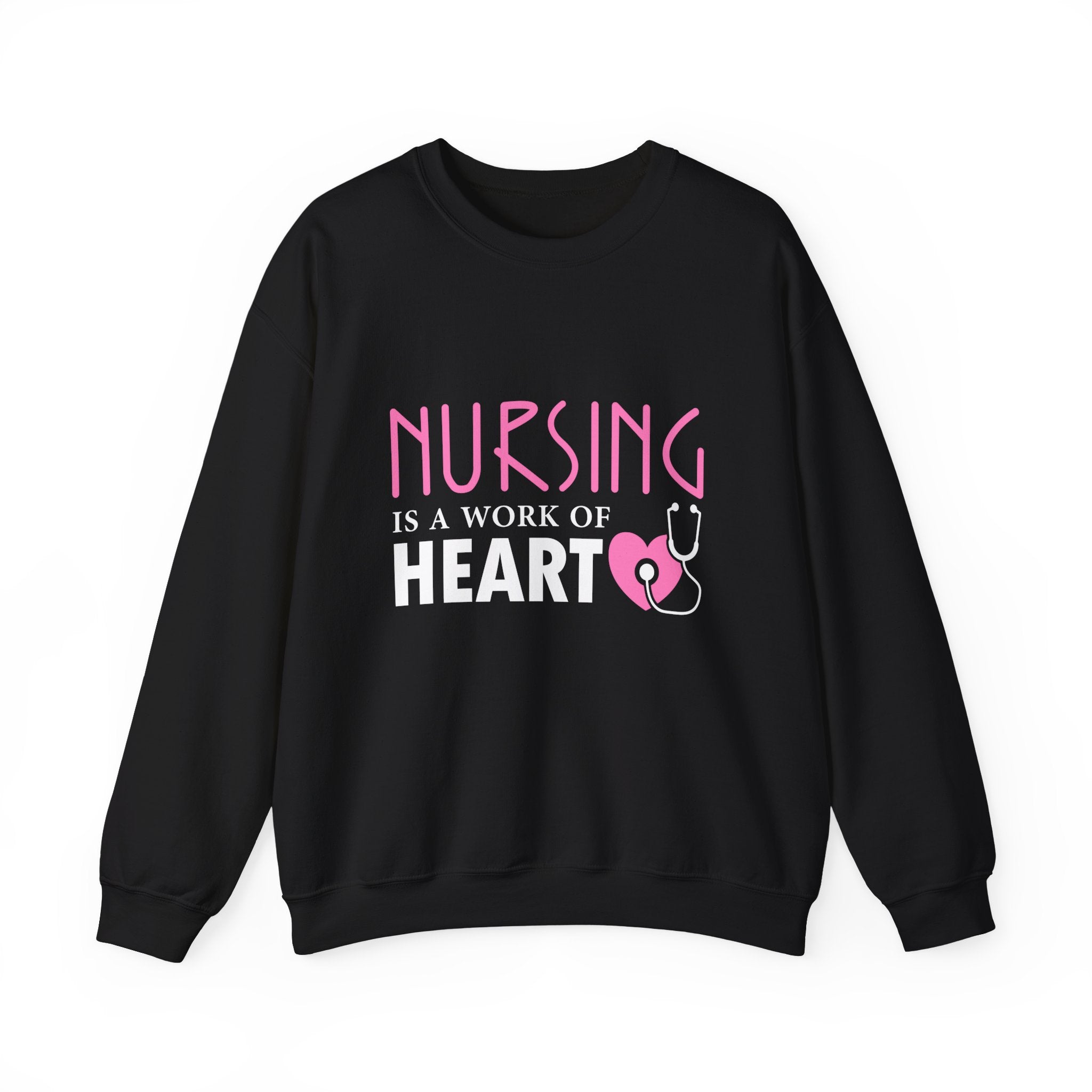Nursing Is A Work Of Heart Unisex Sweatshirt Printify