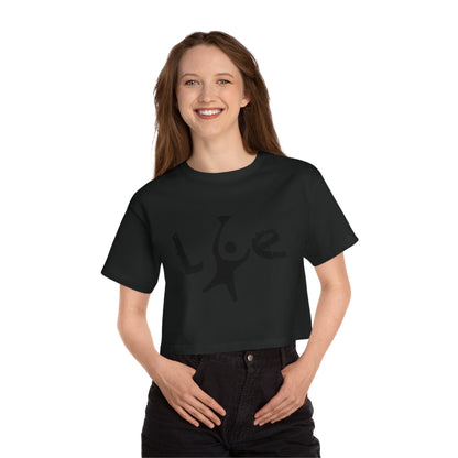 Cropped T-Shirt with 'Love' Design Printify