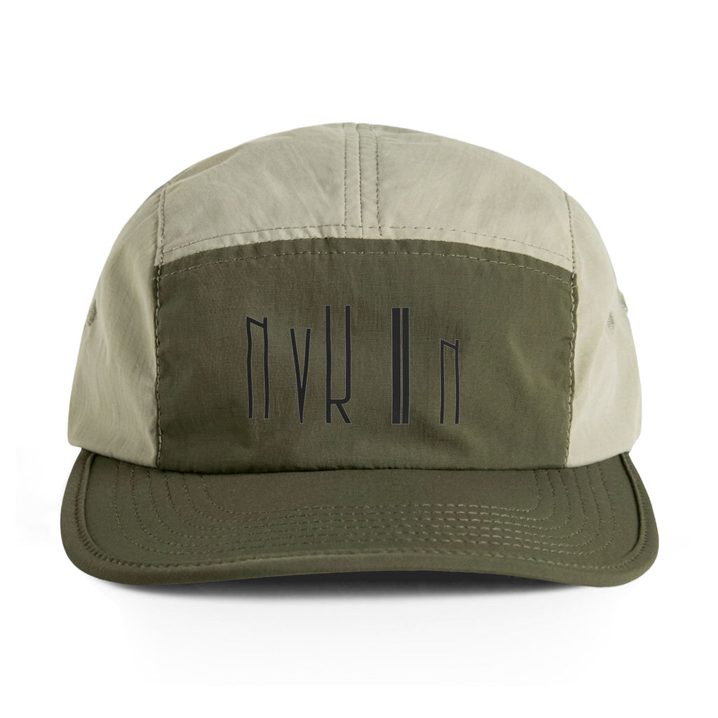 Two-Tone Nylon Cap — Minimalist Stitched Logo Baseball Hat