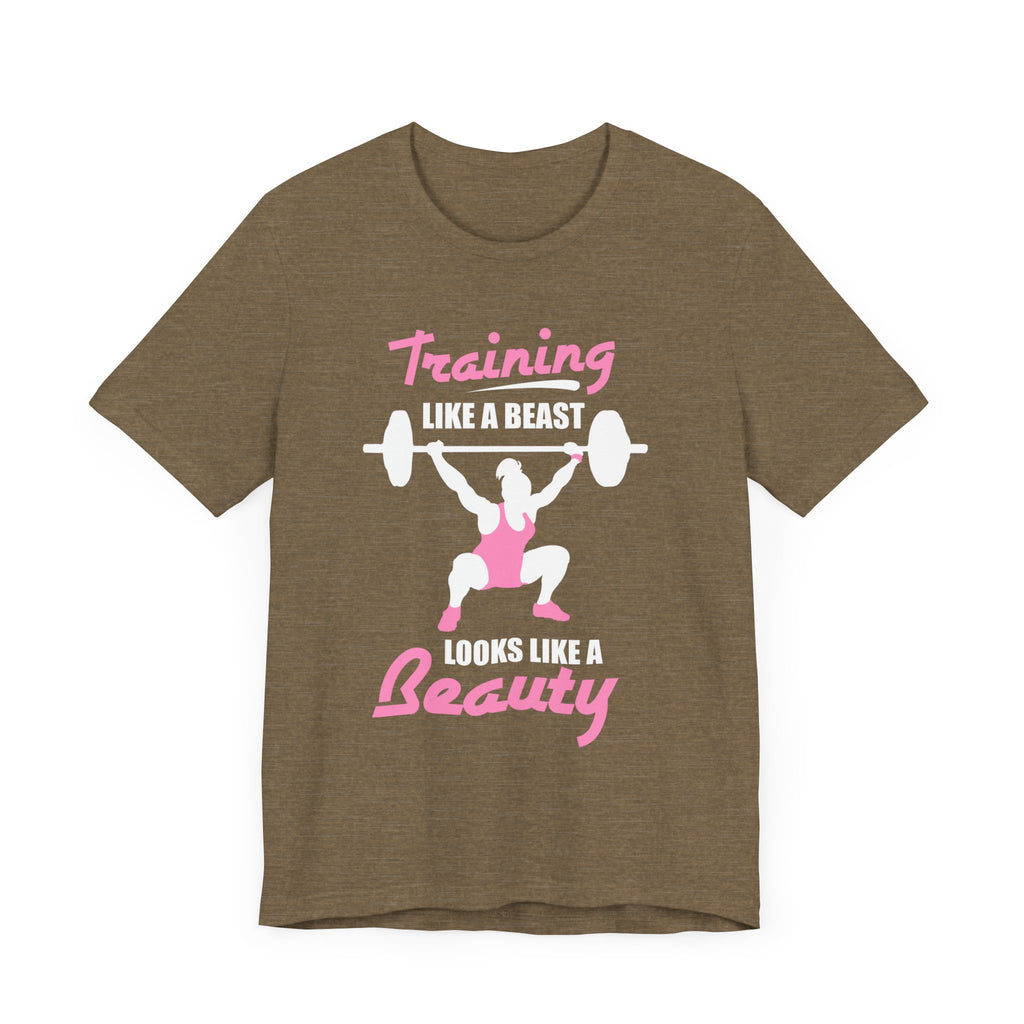 S’entraîner comme une bête ressemble à un tee-shirt unisexe de beauté 