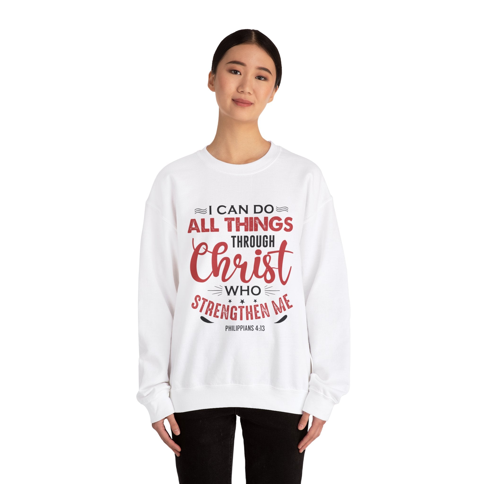 Je peux tout faire à travers le Christ Sweat-shirt unisexe 