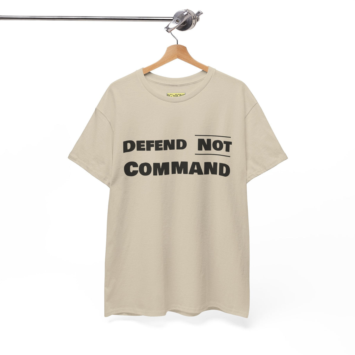 Defend Not Command Unisex Heavy Cotton Tee, Motivational T-Shirt, Statement Shirt, Unique Gift, Casual Wear, Everyday Tee Printify