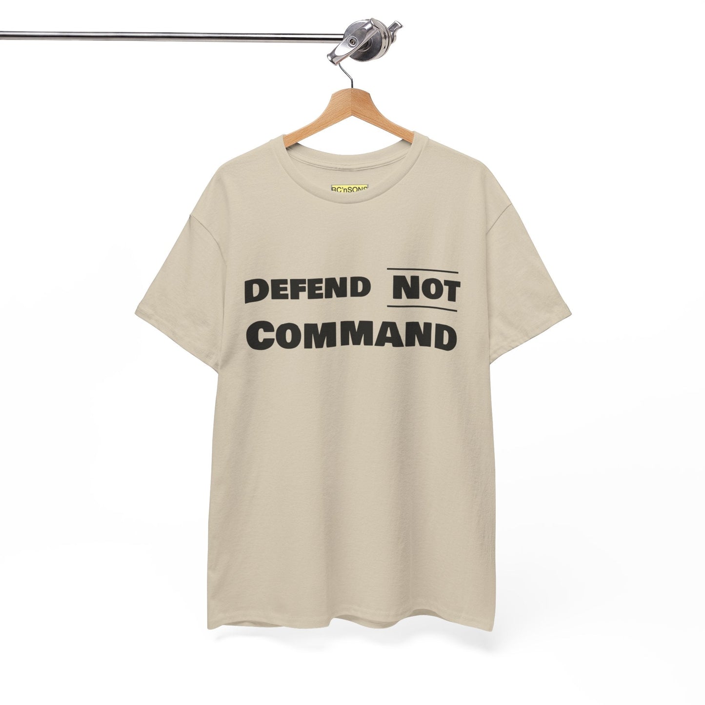 Defend Not Command Unisex Heavy Cotton Tee, Motivational T-Shirt, Statement Shirt, Unique Gift, Casual Wear, Everyday Tee Printify