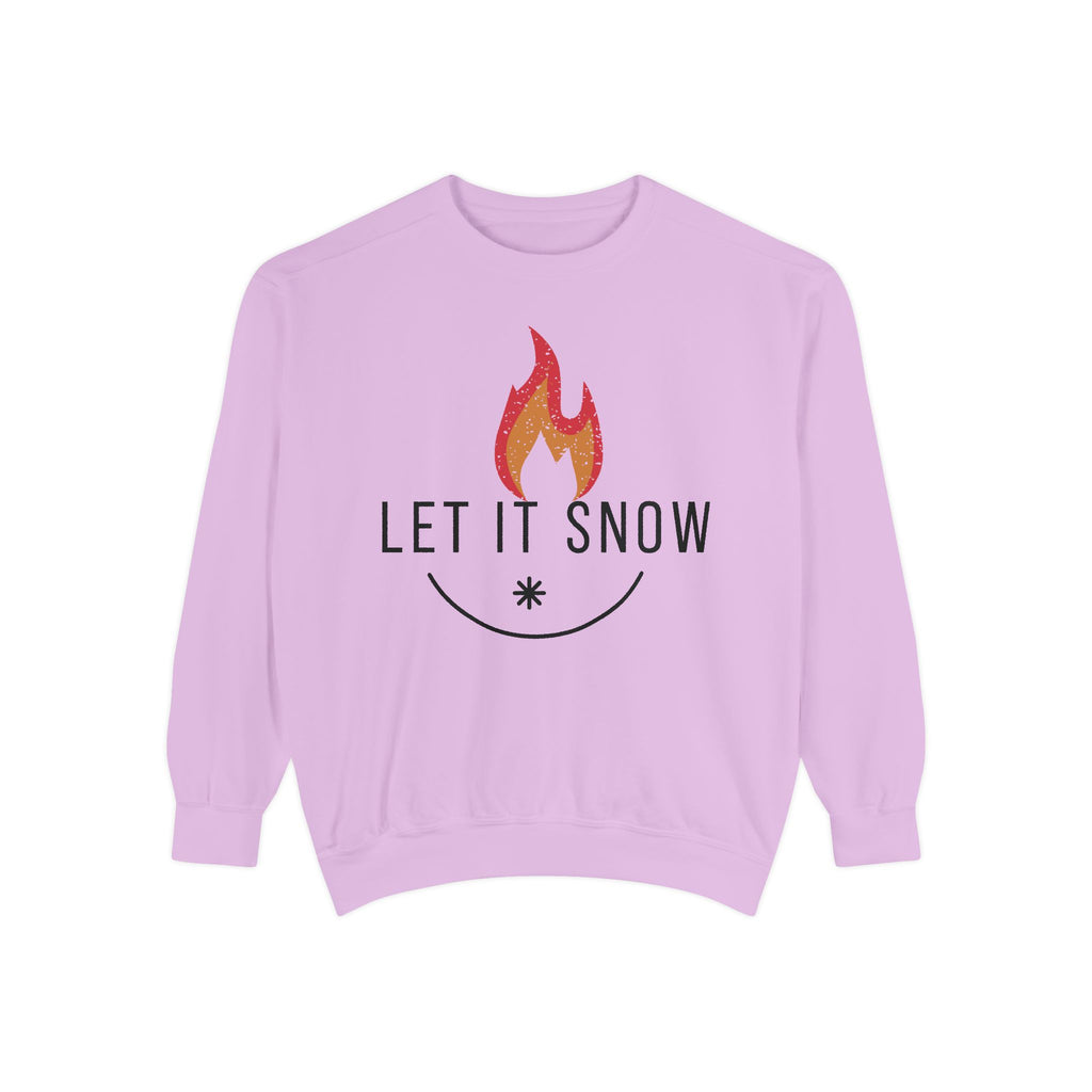 Let It Snow Unisex Garment-Dyed Sweatshirt