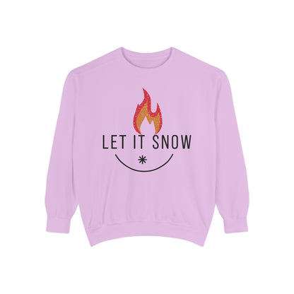 Let It Snow Unisex Garment-Dyed Sweatshirt