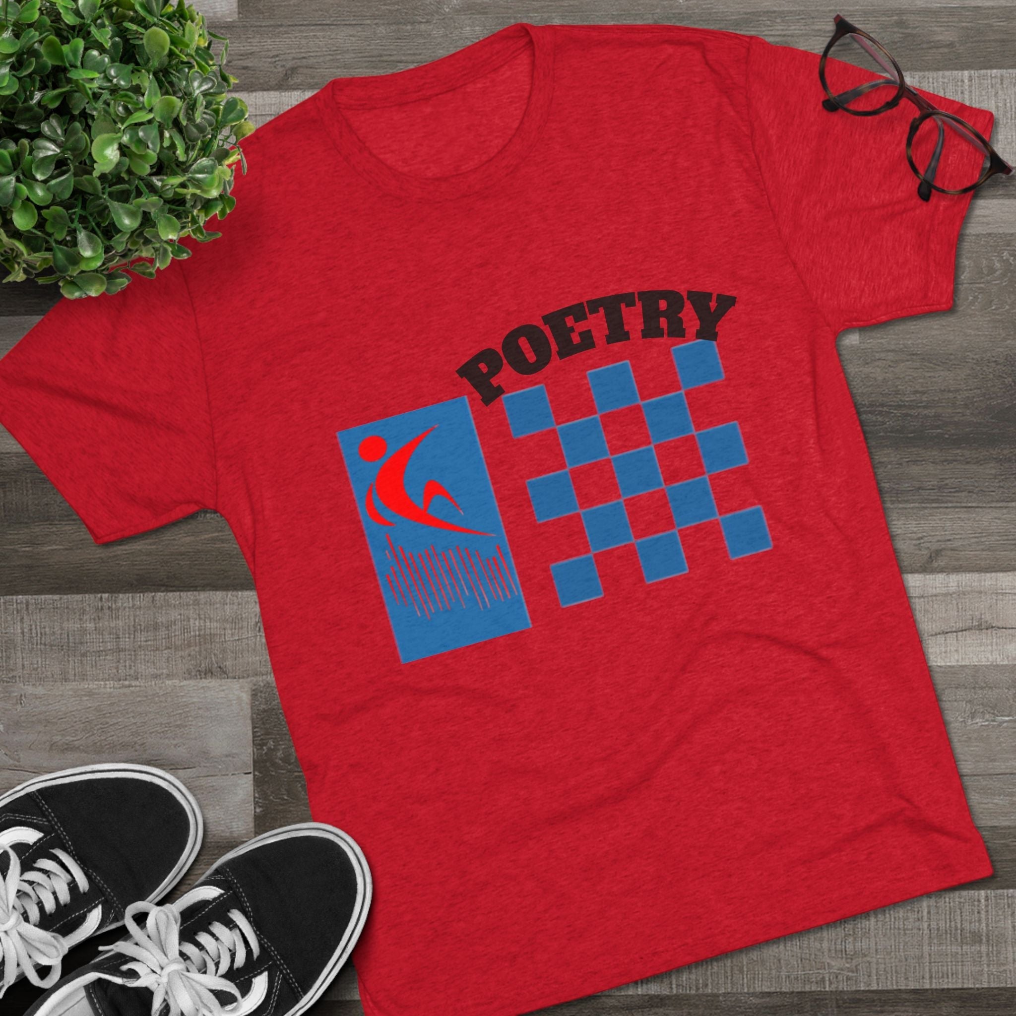 Poetry Inspired Unisex Tri-Blend Crew Tee - Soft Casual Wear for Artistic Souls, Perfect for Poetry Lovers, Gift for Writers, Creative [...] Printify