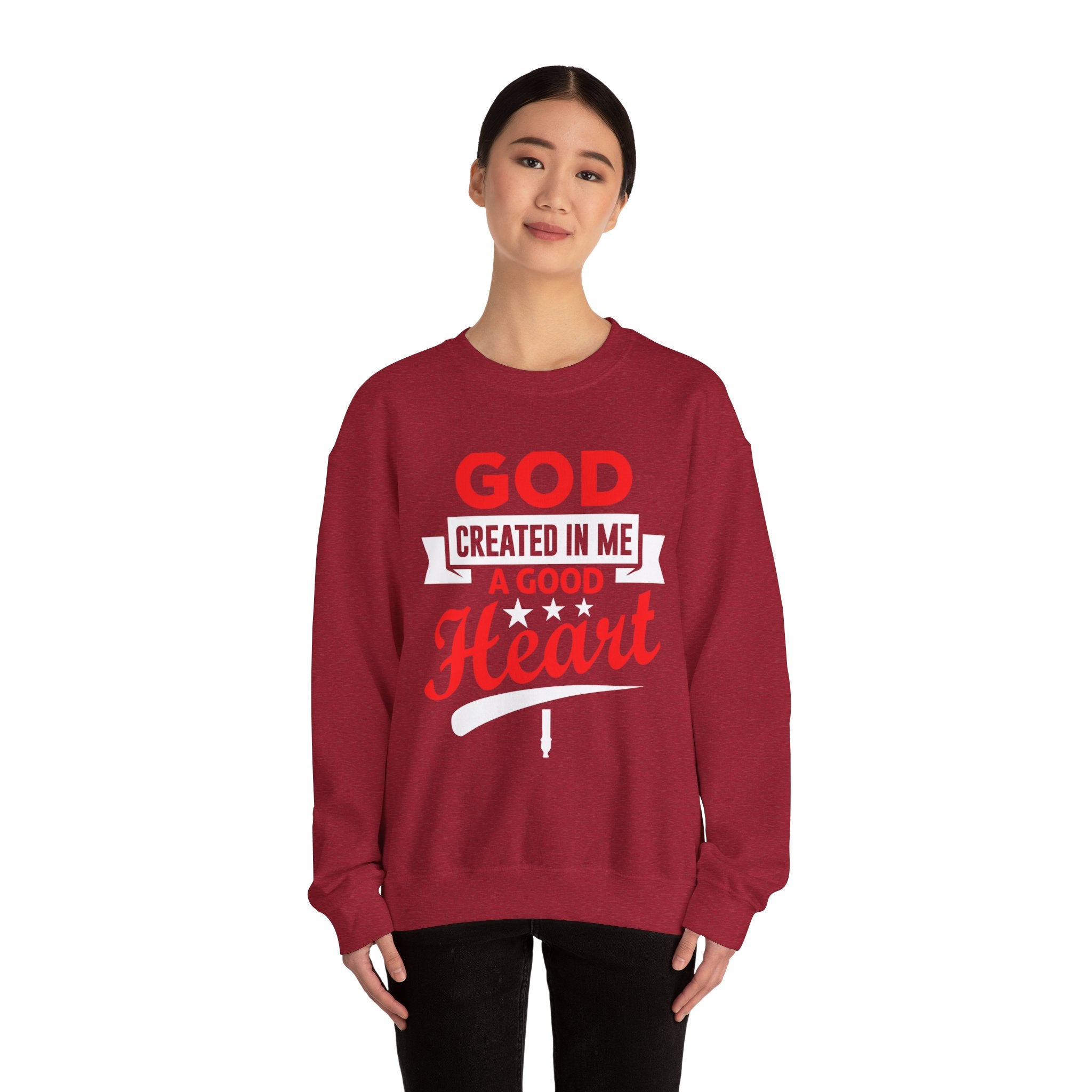 Dieu a créé en moi un sweat-shirt unisexe au bon cœur 