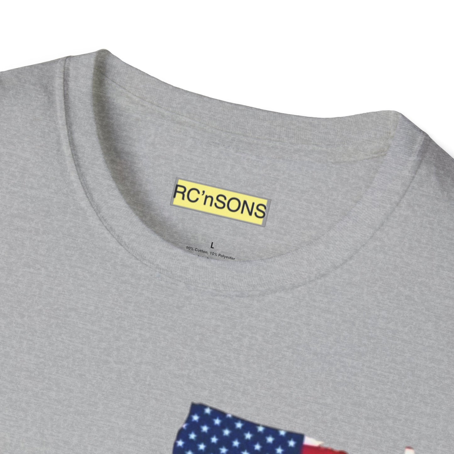 American Flag Tee - Unisex Softstyle T-Shirt for Patriotic Celebrations, 4th of July, Veterans Day, Casualwear, Gift Idea