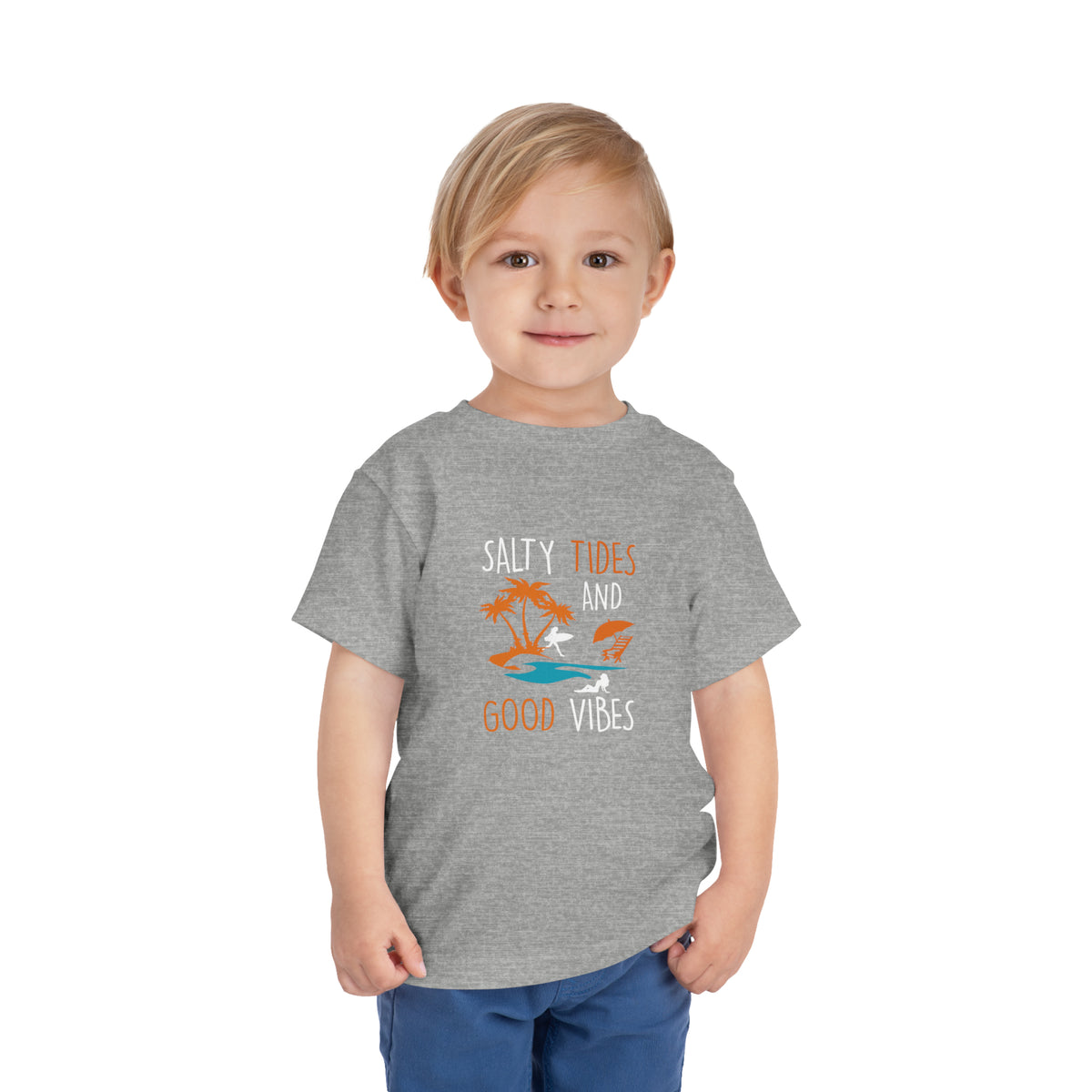 Salty Tides And Good Vibes Toddler Tee