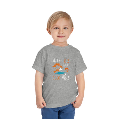 Salty Tides And Good Vibes Toddler Tee