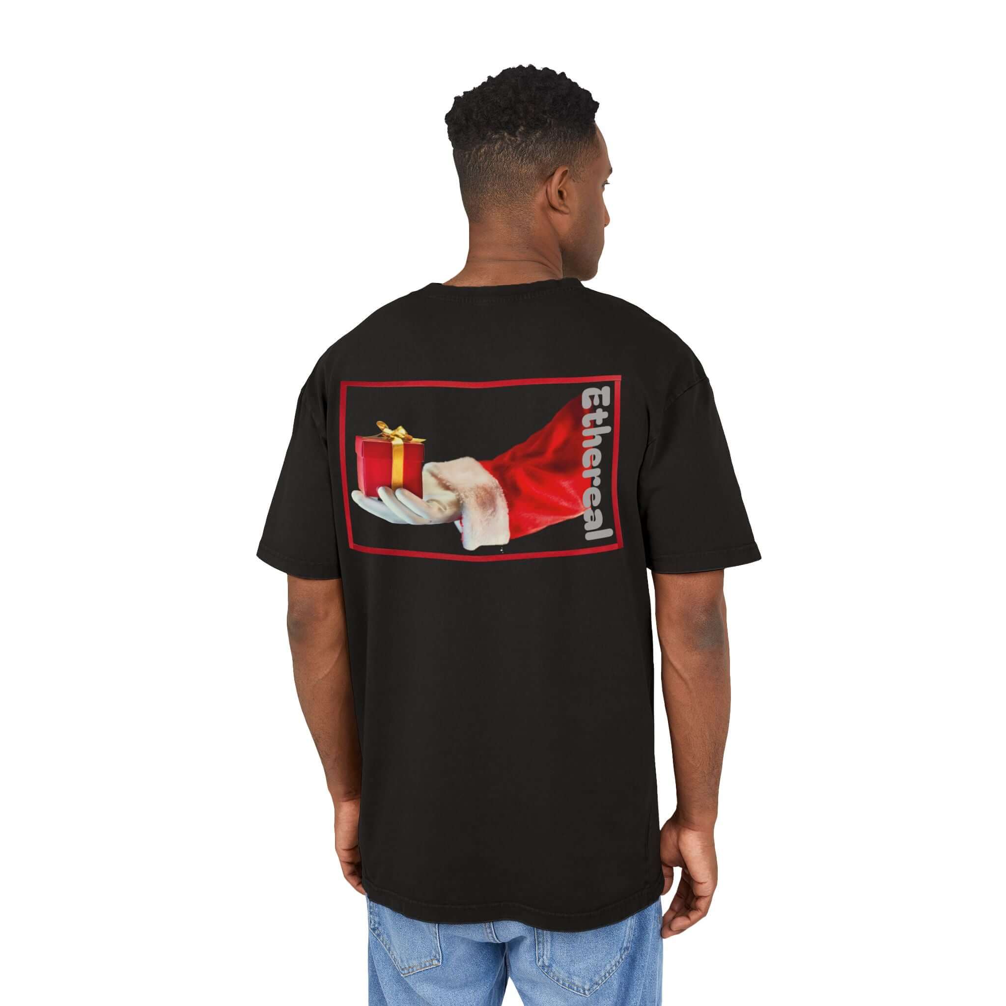 Tee Santa Claus Acid Washed Men's Oversize Heavy