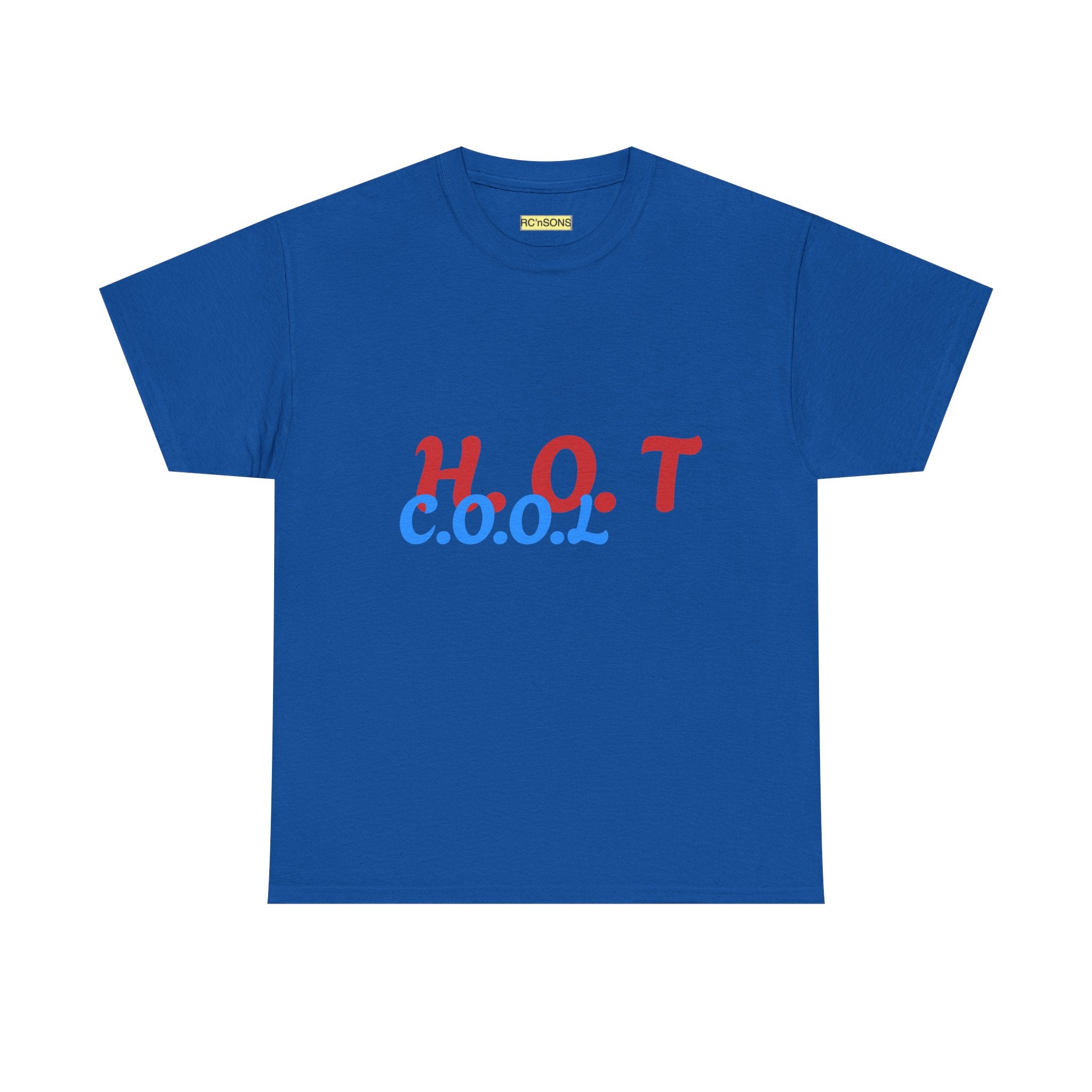 Cool & Trendy Unisex Heavy Cotton Tee - H.O.T. C.O.O.L. Graphic Shirt, Casual Wear, Gift for Friends, Summer Style, Streetwear Printify