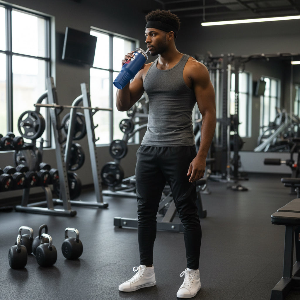 Travel Mug - 'Happy Xmas' Design Printify