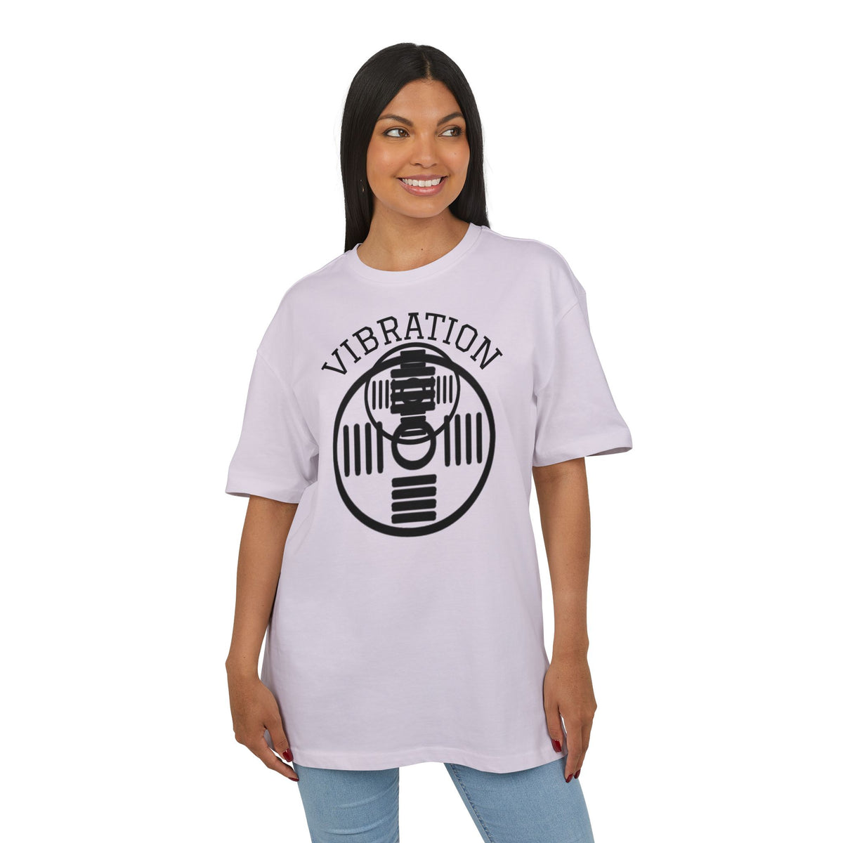 Unisex Vibration Oversized Tee | Comfortable Streetwear, Gym Apparel, Gift for Fitness Lovers, Casual Daily Wear, Graphic Tee
