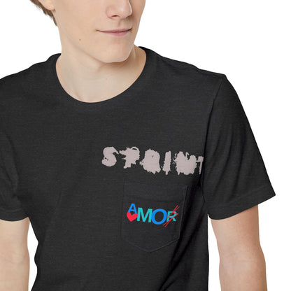Unisex Pocket T-shirt - Sprint Amorx Design