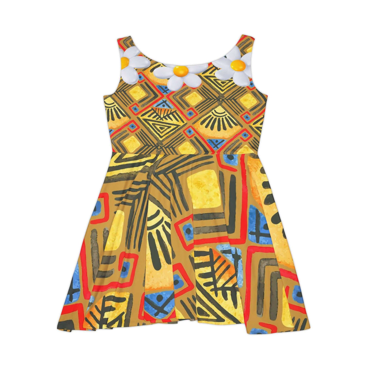 Women's African Evening Skater Dress (AOP)