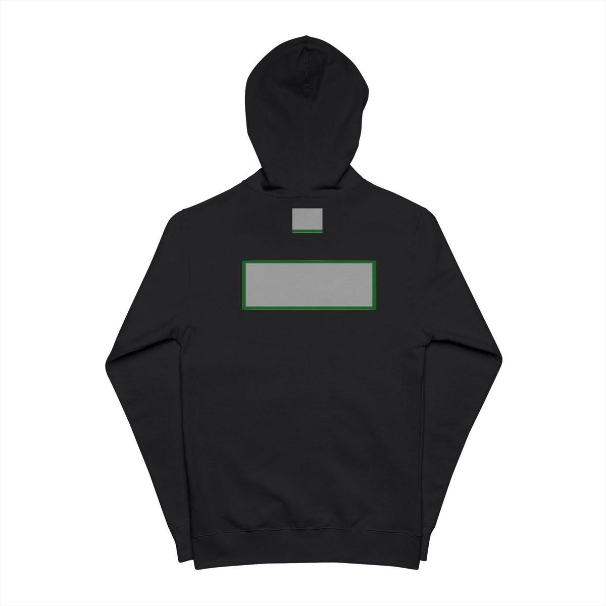 Unisex Fleece Zip Up Hoodie - Iconic Green Layered Design