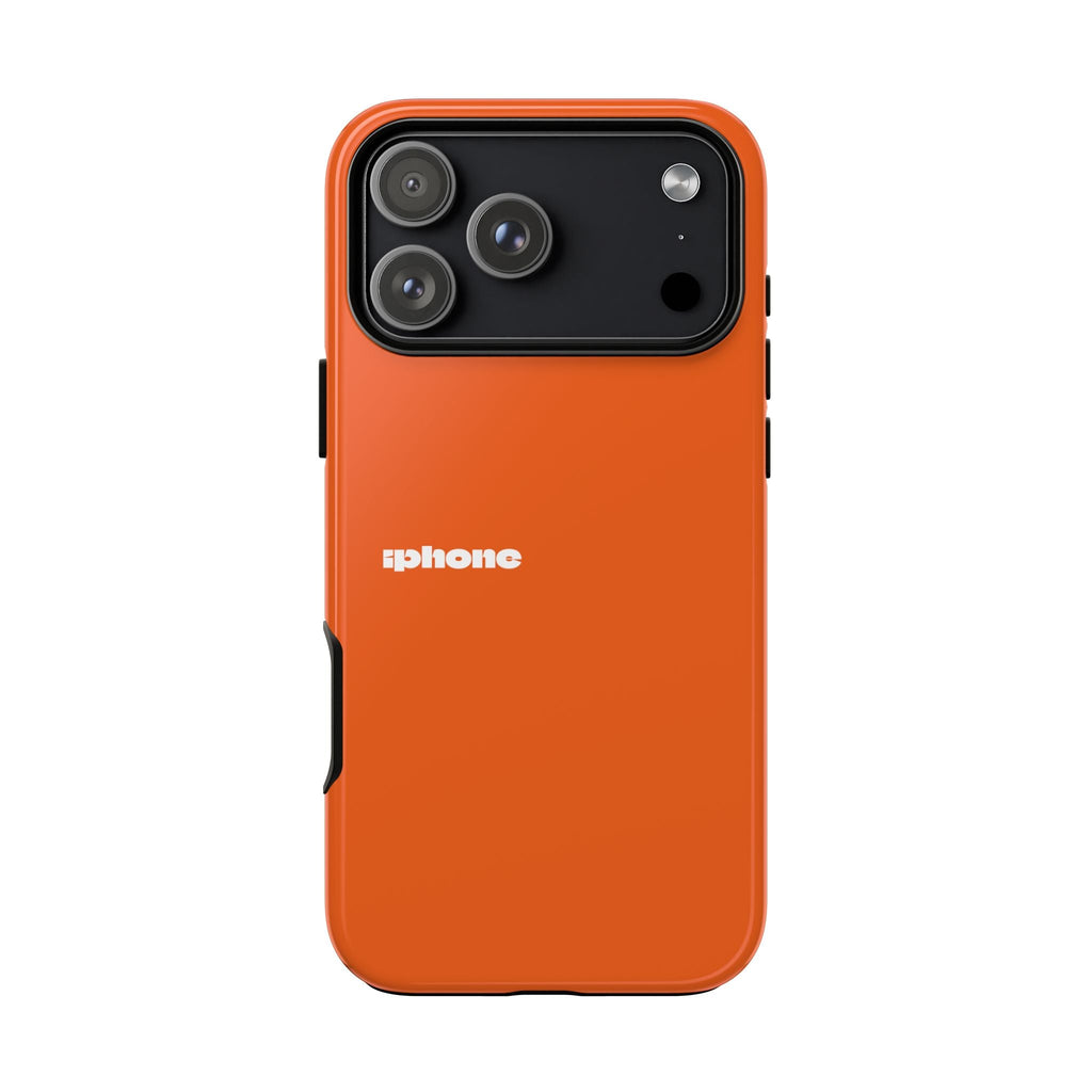 Vibrant Tough Phone Case, Durable Cover for Protection, Gift for Tech Lovers, Holiday Accessory, Orange Sleek Design Printify