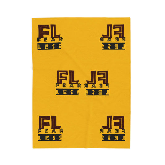 Fearless Velveteen Plush Blanket - Cozy and Inspirational Throw for Home Décor