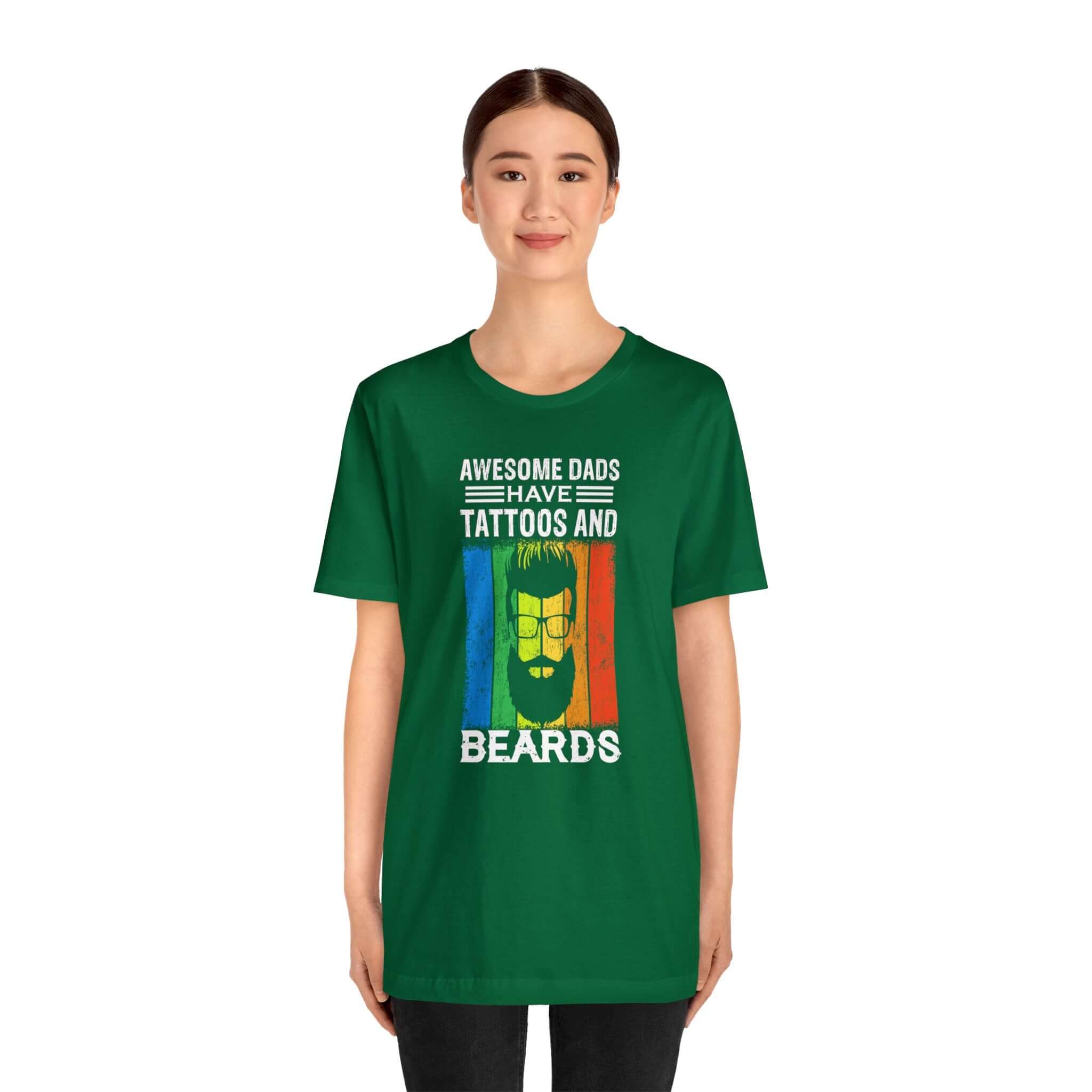 Awesome Dads Have Tattoos And Beards Unisex Tee - RC’nSONS