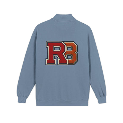 Quarter-Zip Sweatshirt — Retro 'RB' Varsity Logo Pullover Printify