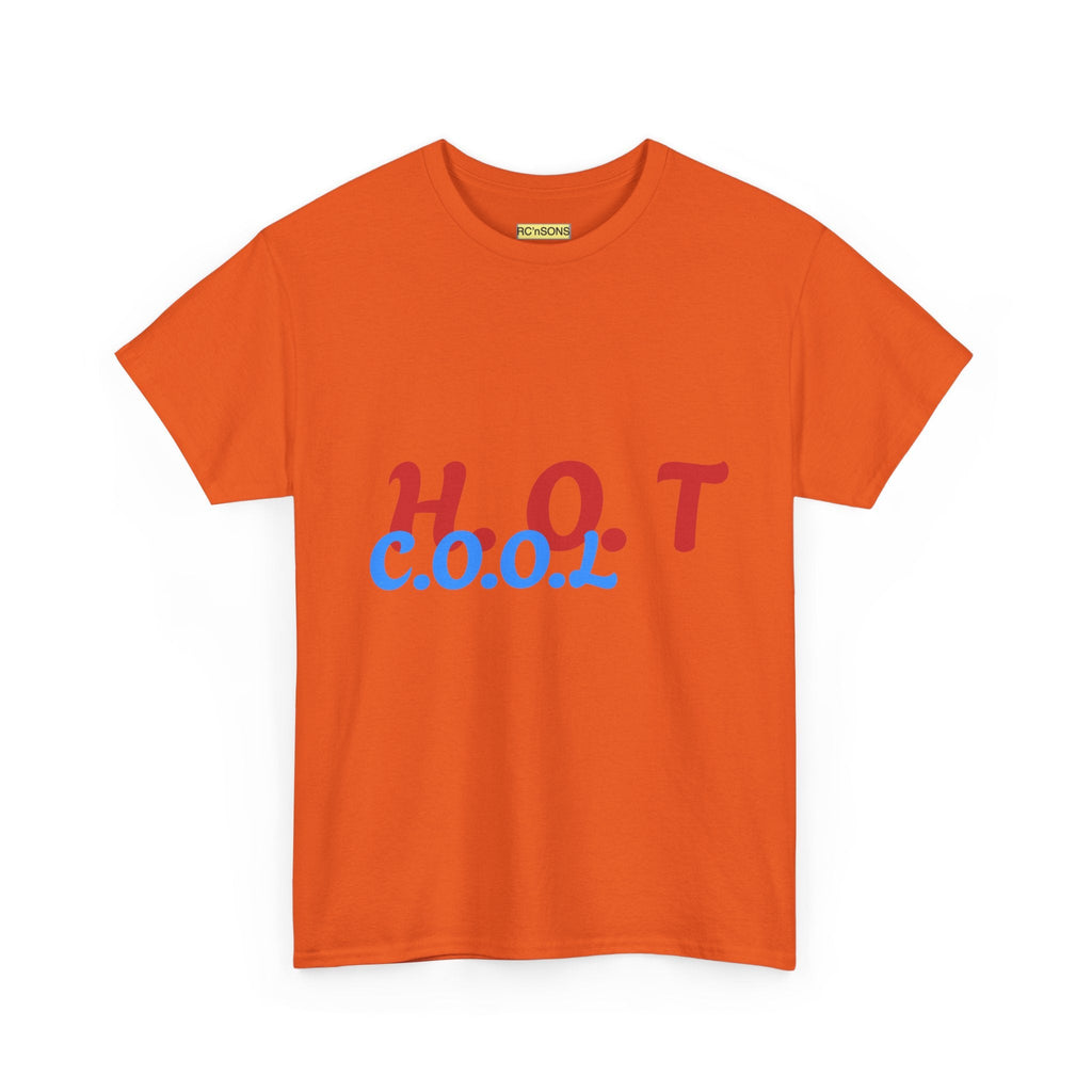 Cool & Trendy Unisex Heavy Cotton Tee - H.O.T. C.O.O.L. Graphic Shirt, Casual Wear, Gift for Friends, Summer Style, Streetwear Printify