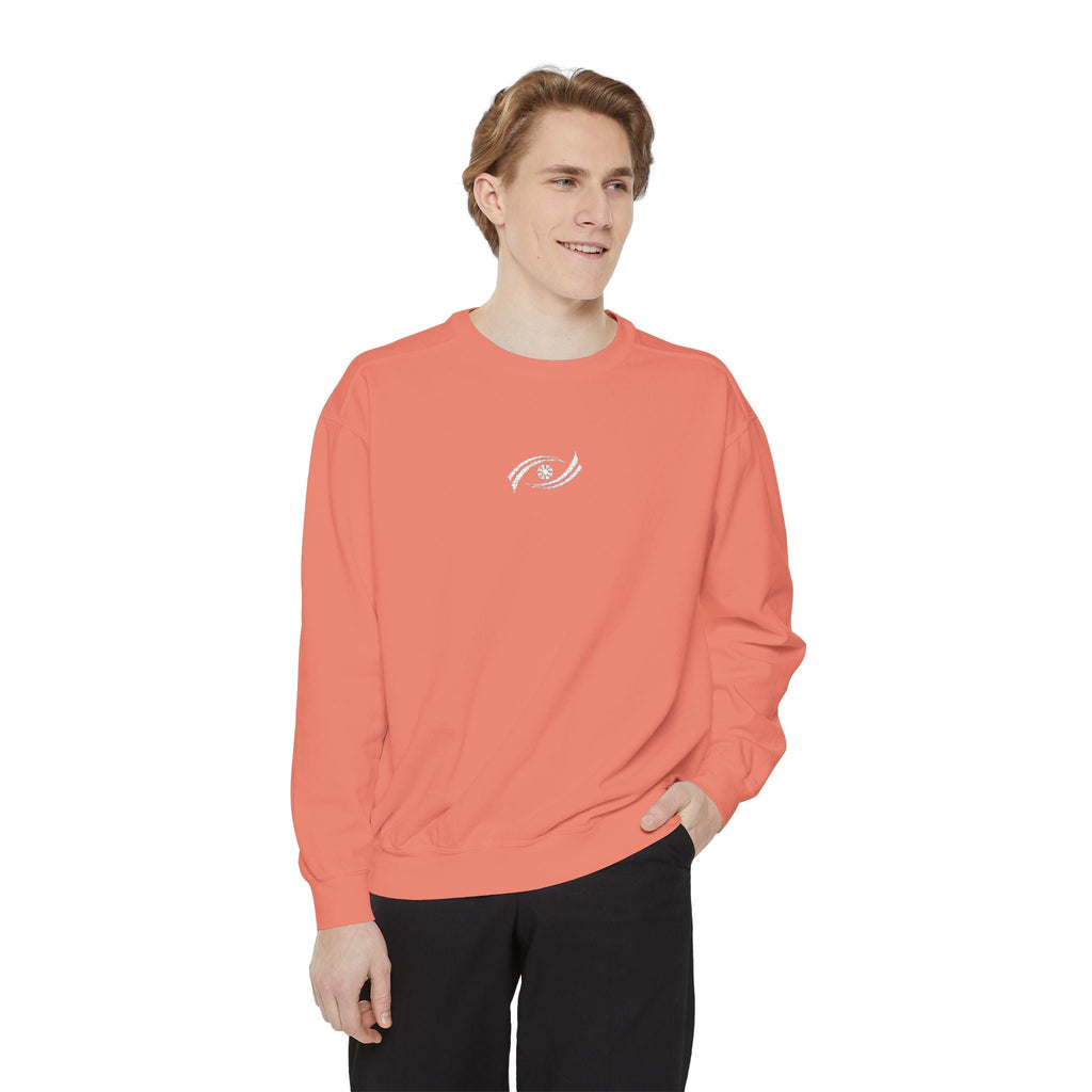 Garment-Dyed Sweatshirt, Cozy Unisex Pullover, Casual Comfortable Sweater, Perfect for Relaxing, Gift Idea for Friends and Family Printify
