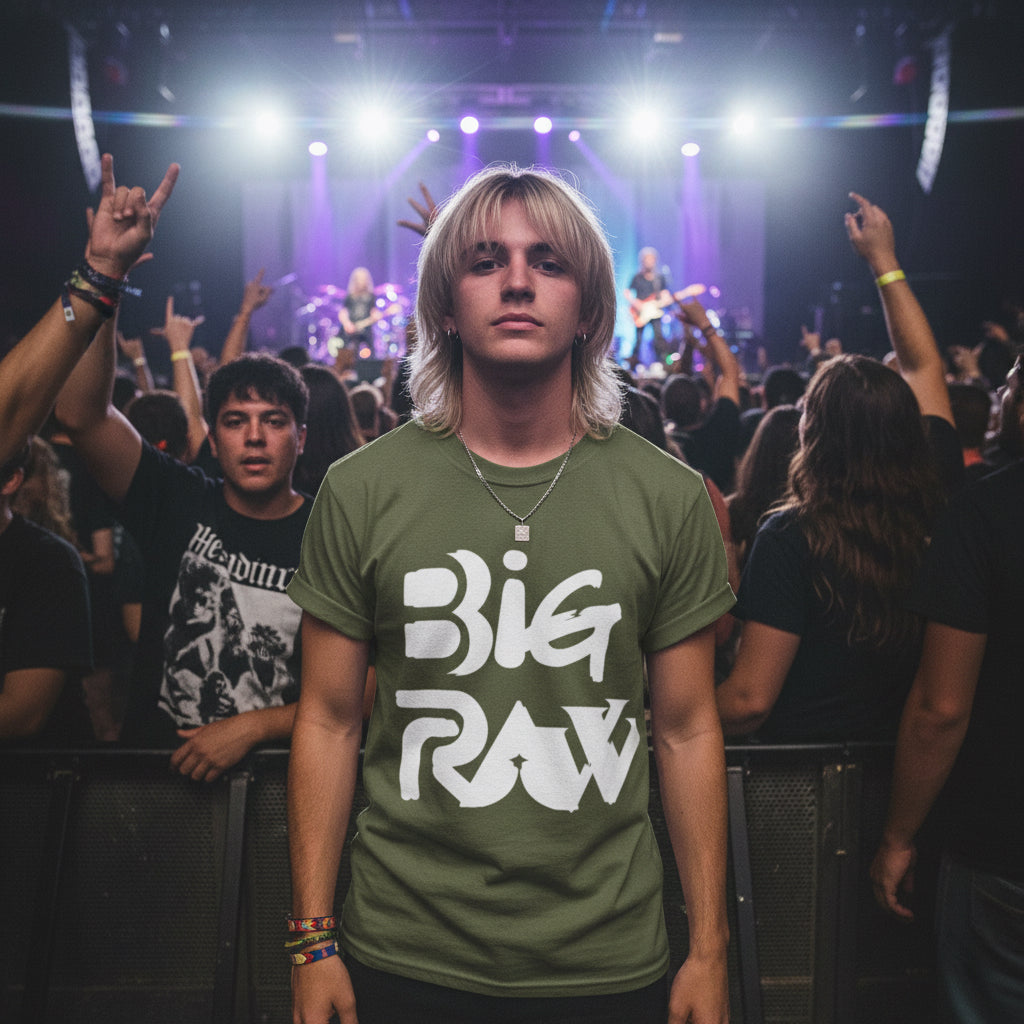 Big Raw Unisex Heavy Cotton Tee, Casual Streetwear Shirt, Gift for Him or Her, Everyday Fashion, Graphic Tee, Trendy Apparel Printify