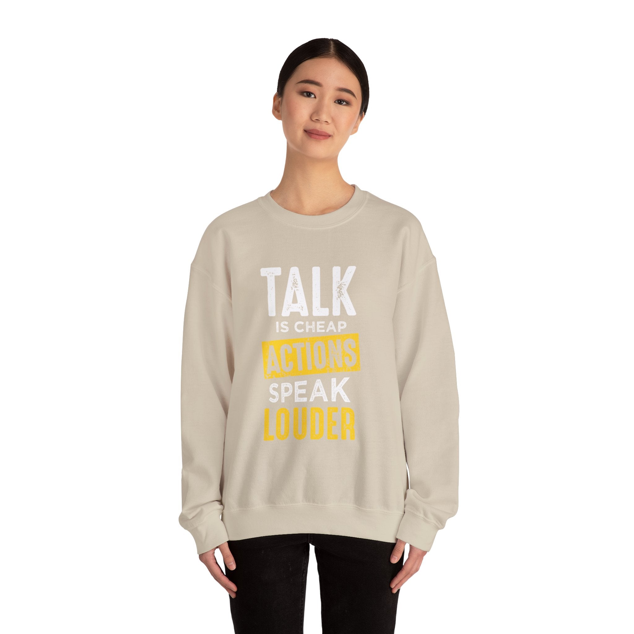Parler, c’est des actions bon marché, parler plus fort, sweat-shirt unisexe 