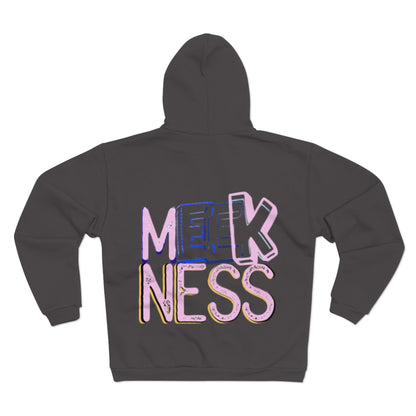 Meekness Unisex Hooded Zip Sweatshirt - Stylish Graphic Zip Hoodie for Everyday Comfort