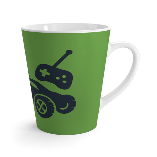 Vintage Car Racing Latte Mug, Off-Road Mug, Gift for Car Enthusiasts, Truck Lover's Coffee Cup, Funny Drinkware for Kids and Adults Printify