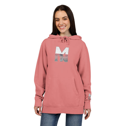 Pigment-Dyed Hoodie with Embroidery Unisex Printify