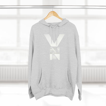 Stylish Three-Panel Fleece Hoodie Printify