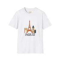 Paris Eiffel Tower Unisex T-Shirt, Travel Shirt, Vacation Tee, Parisian Style Apparel, Souvenir Clothing Printify