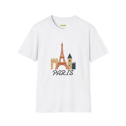 Paris Eiffel Tower Unisex T-Shirt, Travel Shirt, Vacation Tee, Parisian Style Apparel, Souvenir Clothing Printify
