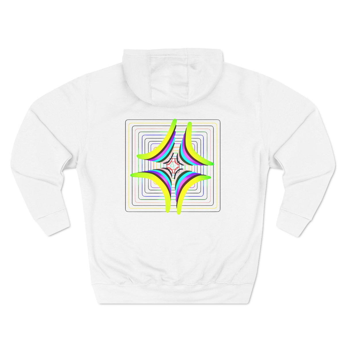 Unisex Three-Panel Fleece Hoodie- Bold