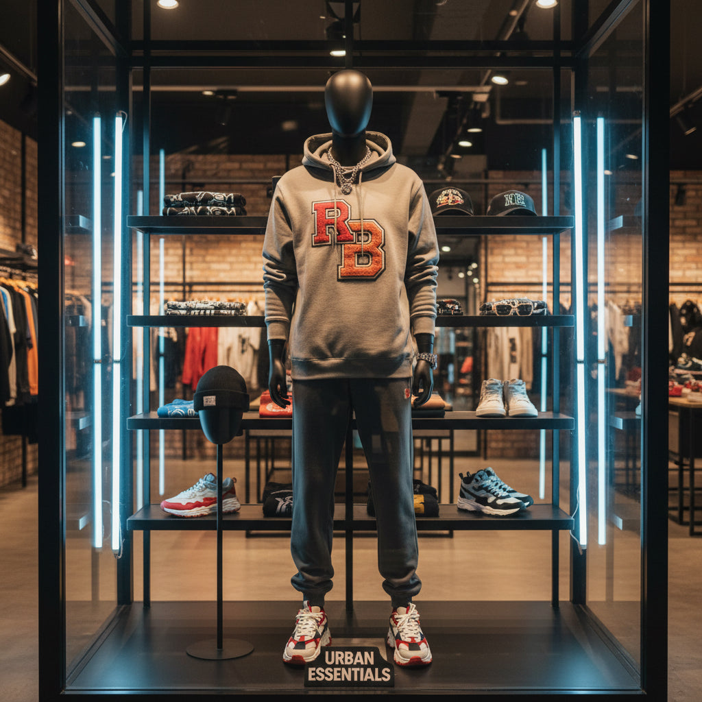 Letterman RB Hoodie — Garment-Dyed Athletic Pullover Printify